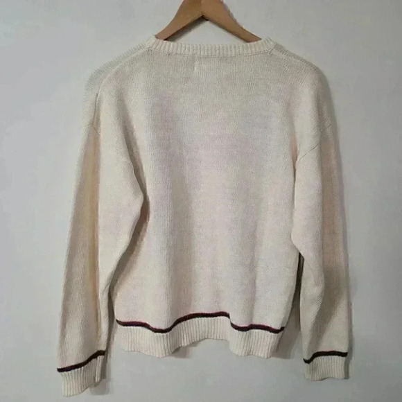 Vintage Holiday Traditions Cotton Blend Crewneck Pullover Women's Sweater M - Picture 2 of 7